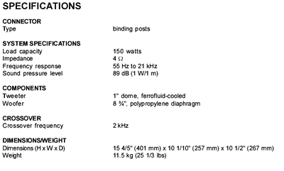 BCF2000 SPECS