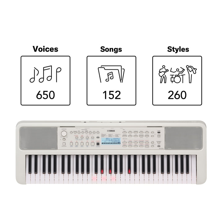 Yamaha EZ310 61-Lighted Key Portable Keyboard - With AC Adapter 4
