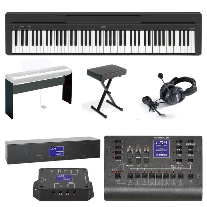 Yamaha LC4 Basic Music Lab for 8 Students and 1 Teacher with Yamaha P45 Digital Pianos