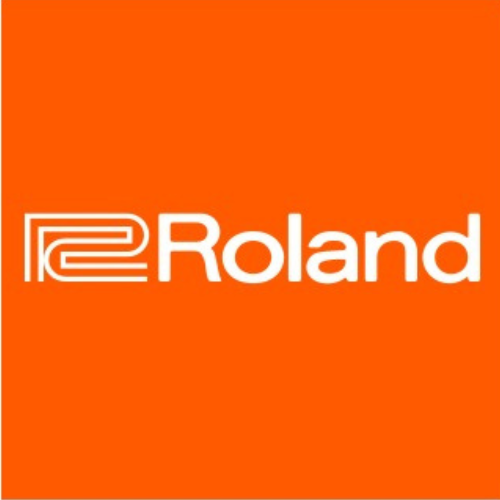 Roland logo on an orange background