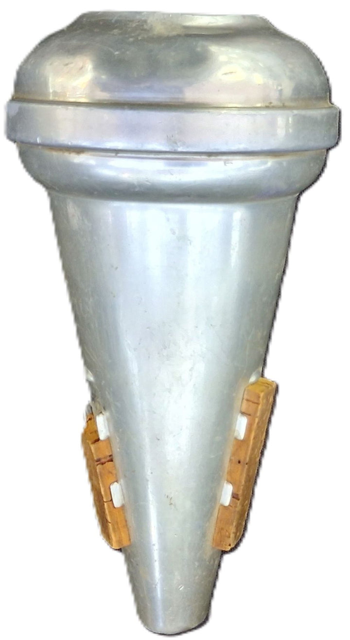 Used Magosy & Buscher Straight Aluminum Trumpet Mute front side view