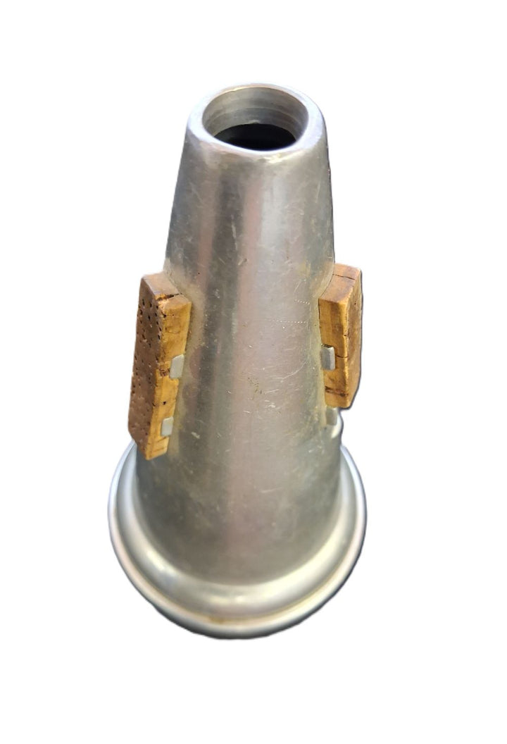 Used Magosy & Buscher Straight Aluminum Trumpet Mute top view