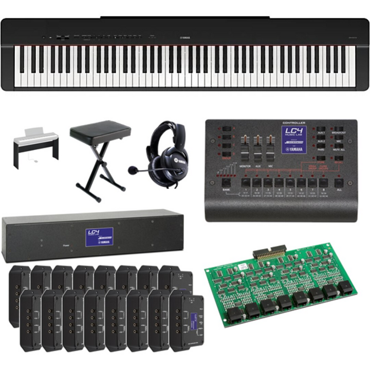Yamaha LC4 Deluxe Music Lab for 24 Students and 1 Teacher with Yamaha P-225 Digital Pianos