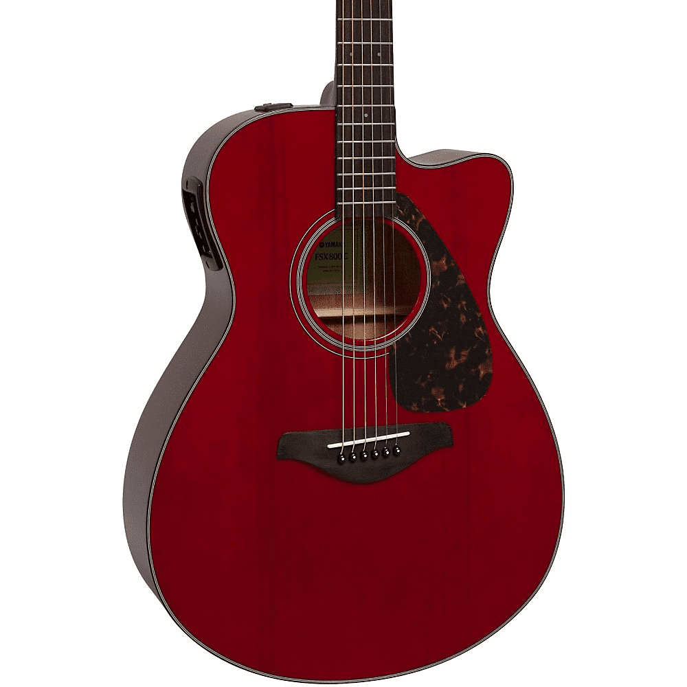 Yamaha FSX800CRR Body Ruby Red Acoustic Guitar 3