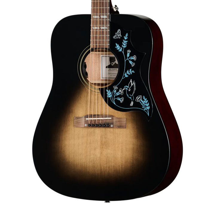 Epiphone Eric Church Hummingbird Dark Acoustic Guitar - Cobra Burst