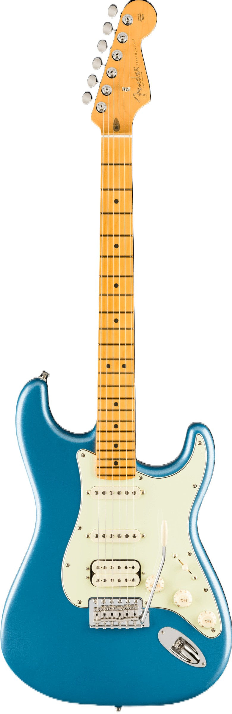 Fender American Professional Classic Stratocaster HSS Electric Guitar - Faded Lake Placid Blue 2