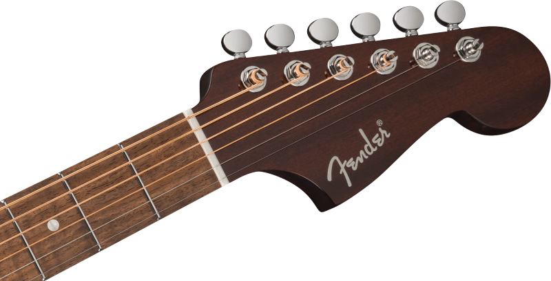 Fender California Deluxe Redondo Acoustic Electric Cutaway Guitar - Black 6
