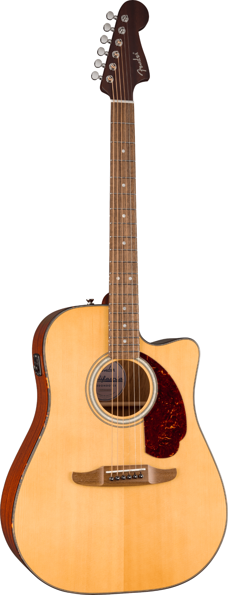 Fender California Deluxe Redondo Acoustic Electric Cutaway Guitar - Natural 3