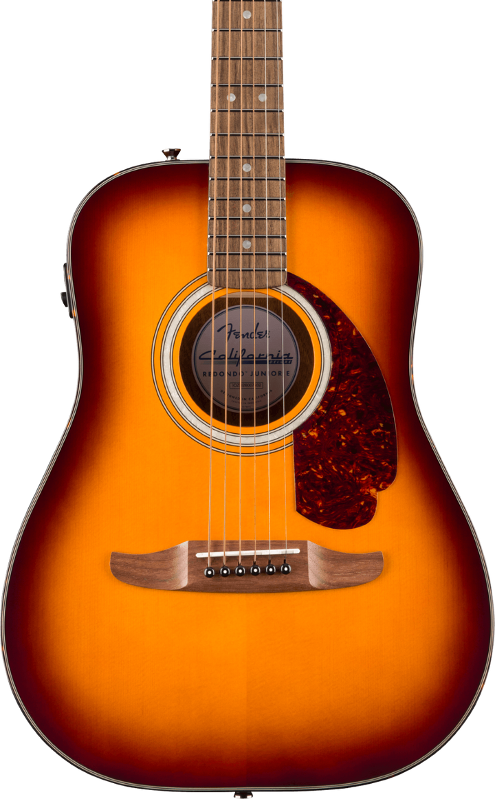 Fender California Deluxe Redondo Jr. Acoustic Electric Guitar - Honey Sunburst