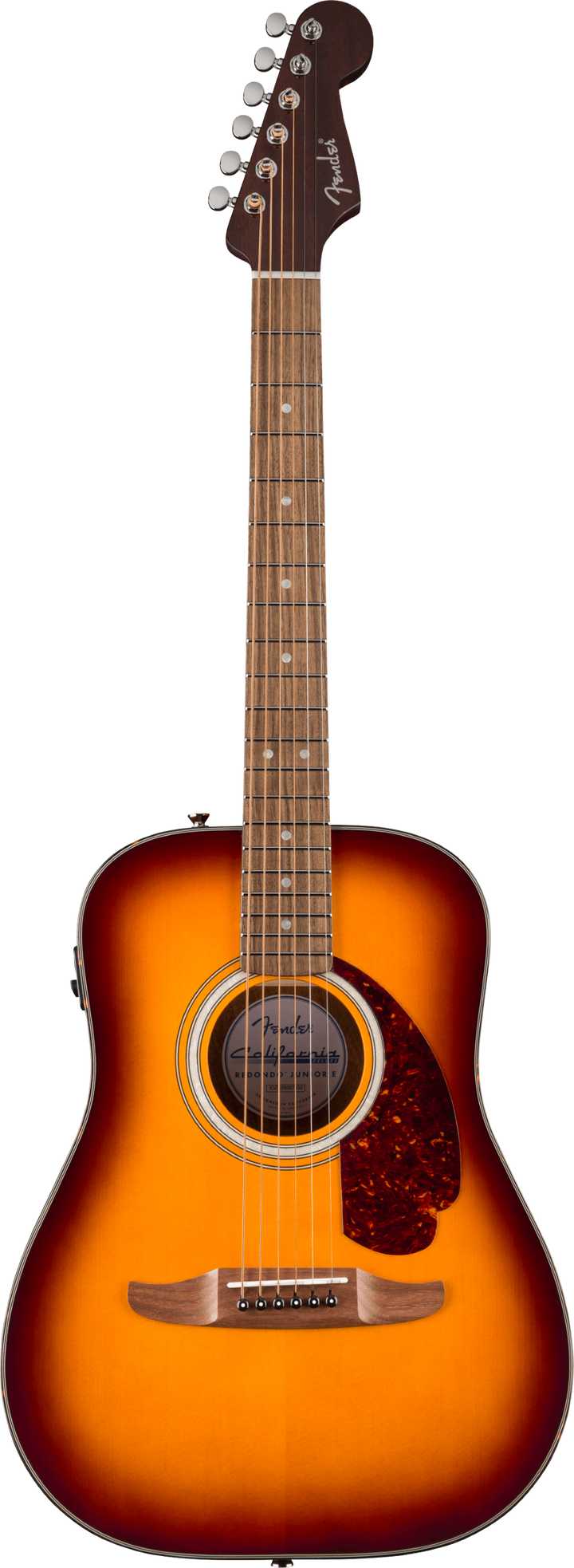 Fender California Deluxe Redondo Jr. Acoustic Electric Guitar - Honey Sunburst 3