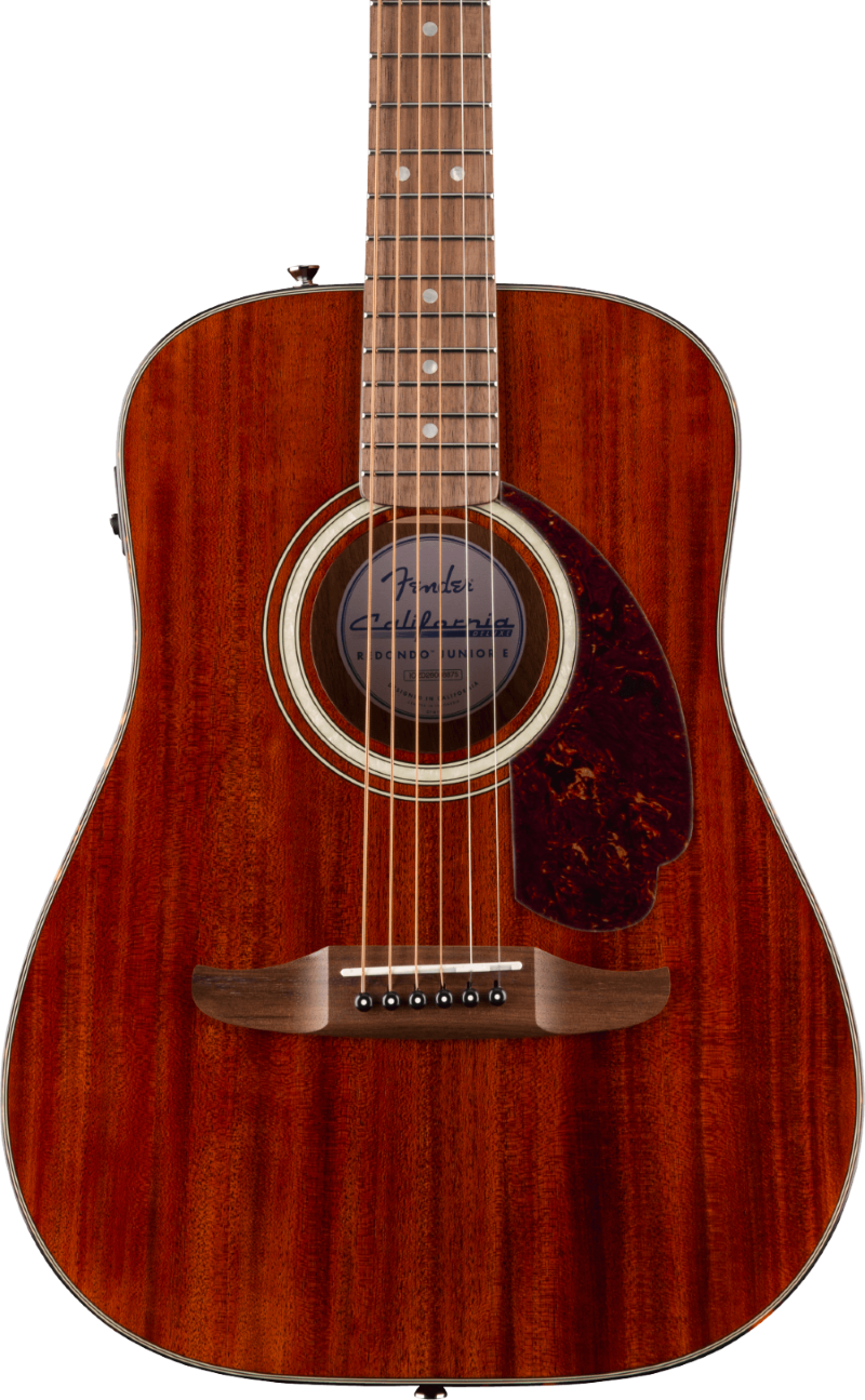 Fender California Deluxe Redondo Jr. Mahogany Acoustic Electric Guitar - Natural Mahogany