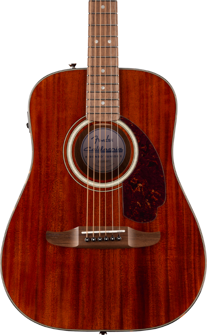Fender California Deluxe Redondo Jr. Mahogany Acoustic Electric Guitar - Natural Mahogany