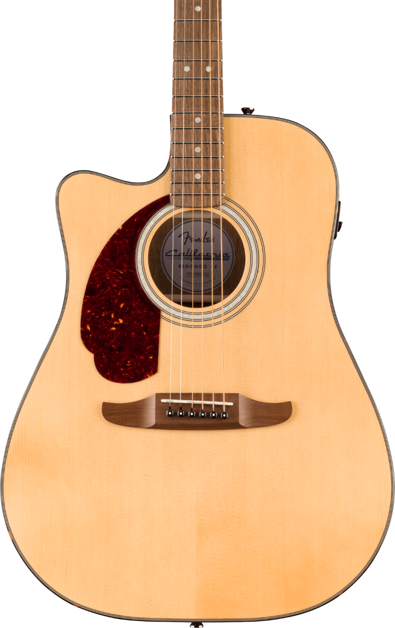 Fender California Deluxe Redondo Left-Handed Acoustic Electric Cutaway Guitar - Natural