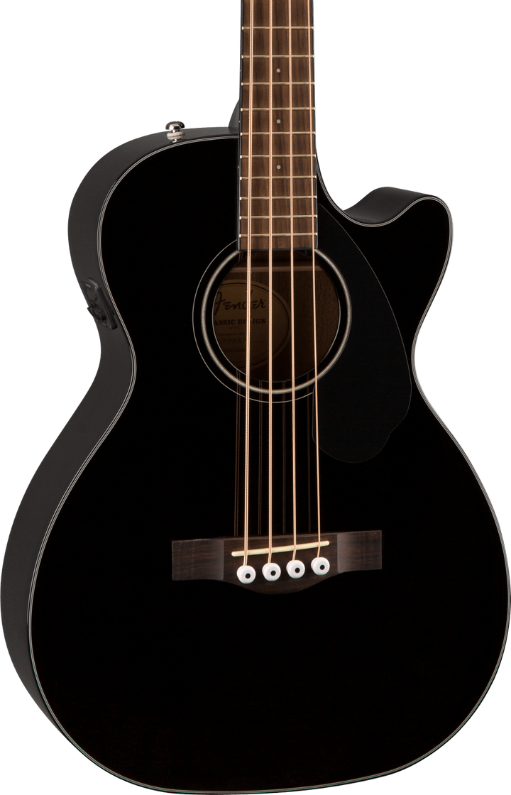 Fender CB-60SCE Acoustic Electric Concert Bass Guitar - Black