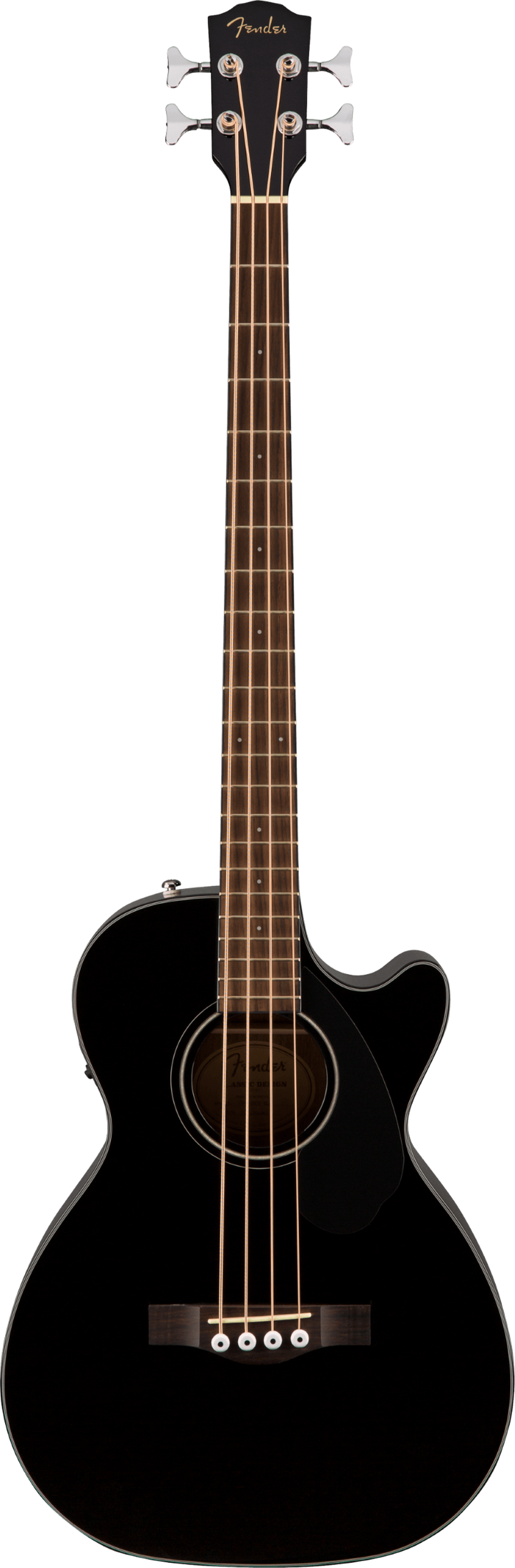 Fender CB-60SCE Acoustic Electric Concert Bass Guitar - Black 8