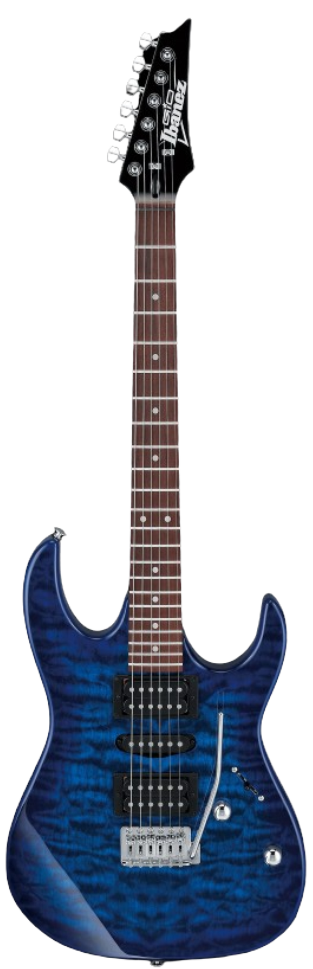 Ibanez GRX70QATBB Electric Guitar - Transparent Blue Burst 6