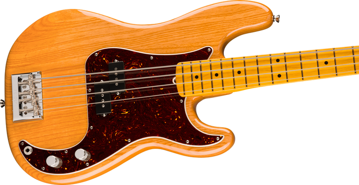 Fender American Professional Precision Bass Guitar - Natural — Three quarter front 2