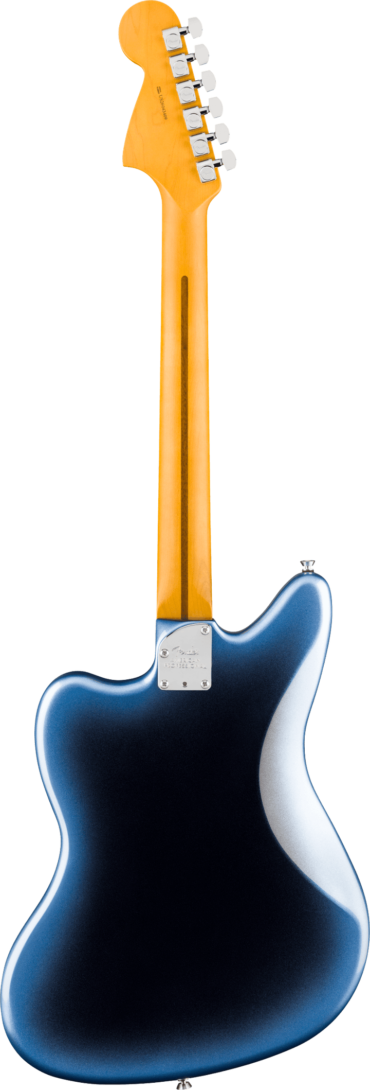 Fender American Professional Jaguar Electric Guitar - Dark Night — back view