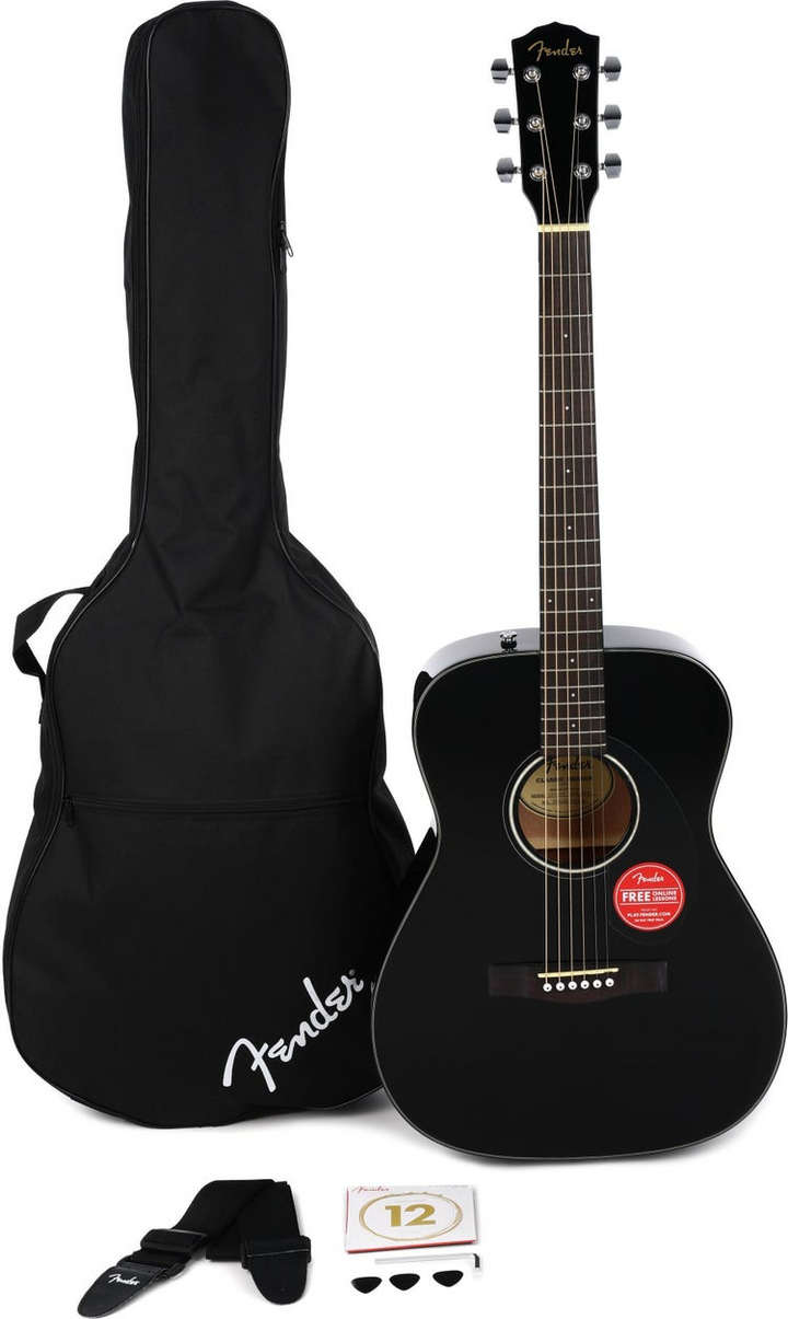 Fender CC-60S Concert Acoustic Guitar Pack - Black