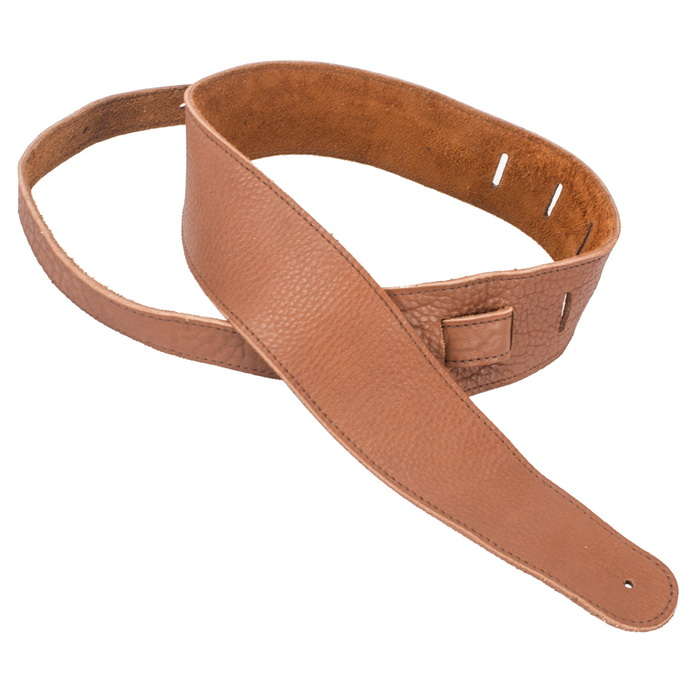 Henry Heller 2.5" Wide American Buffalo Leather Guitar Strap - Brown