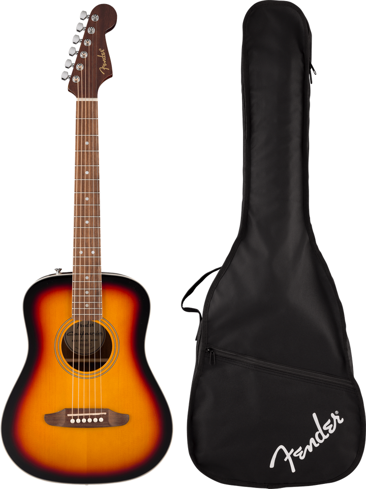 Fender California Standard Redondo Mini Acoustic Guitar - 3 Color Sunburst — Case or bag 1