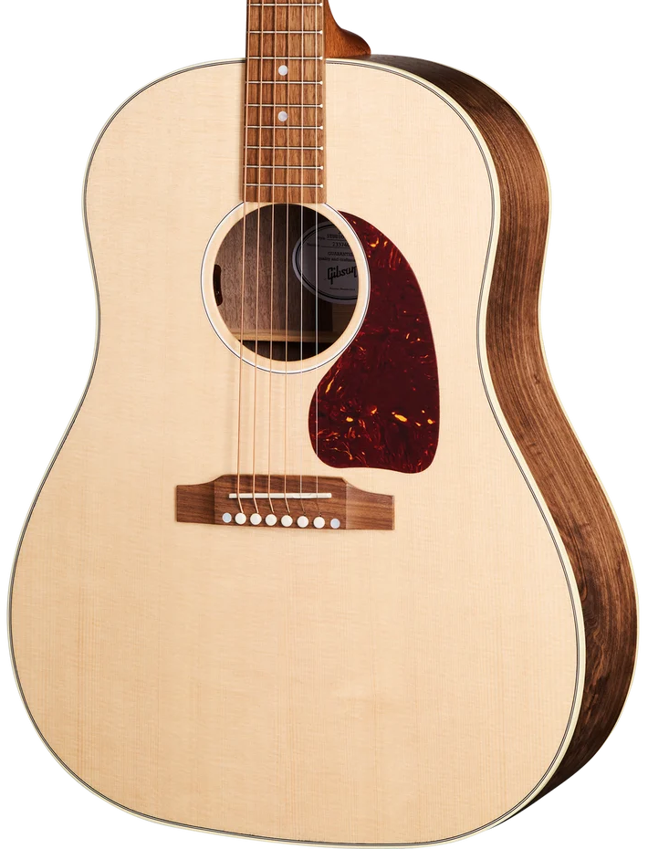Gibson J-45 Studio Walnut Gloss Top Acoustic Electric Guitar - Natural — three-quarter front view