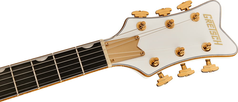Gretsch Synchromatic Falcon Hollow Body Single-Cut Electric Guitar - Snowcrest White headstock