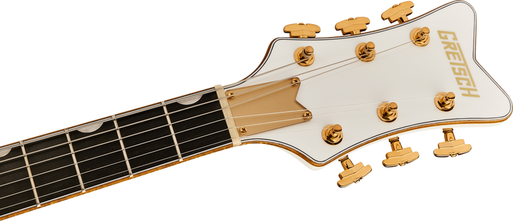 Gretsch Synchromatic Falcon Hollow Body Single-Cut Electric Guitar - Snowcrest White headstock