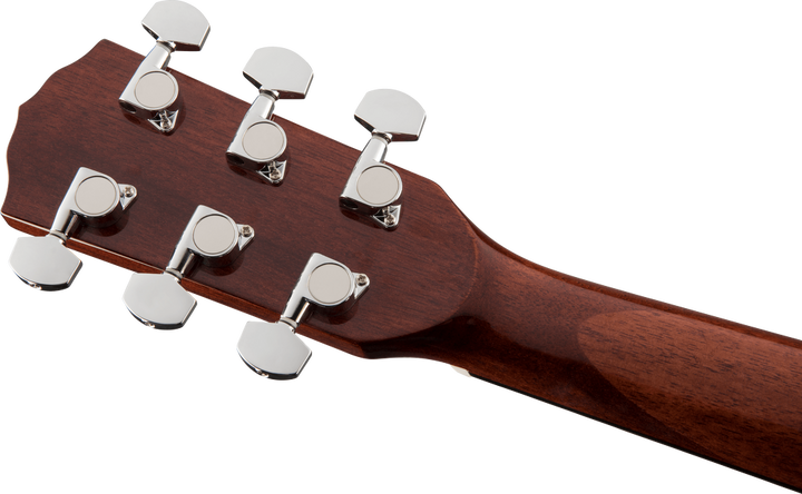 Fender CC-60S Concert Acoustic Guitar - Natural With Walnut Fretboard headstock, back