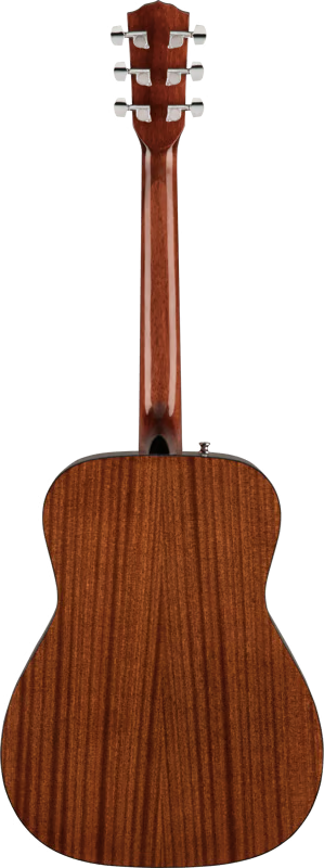 Fender CC-60S Concert Acoustic Guitar - Natural With Walnut Fretboard — back view