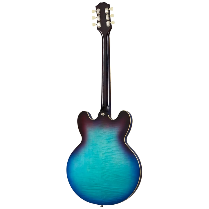 Epiphone ES-335 Figured Semi-Hollow Electric Guitar - Blueberry Burst — back view