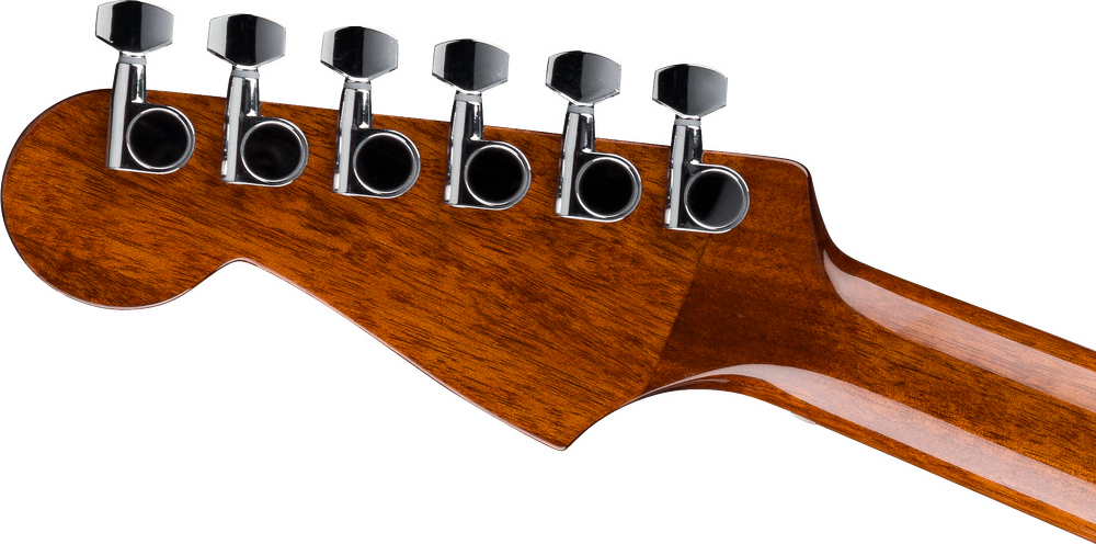 Fender California Standard Redondo Mini Acoustic Guitar - 3 Color Sunburst headstock, back