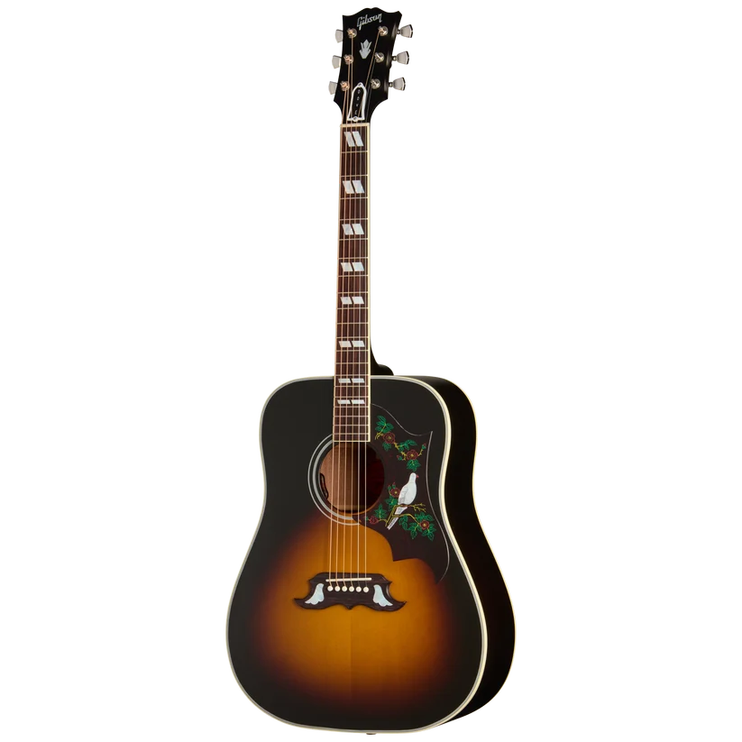 Gibson Dove Mahogany Acoustic Guitar - Satin Vintage Sunburst — front angle