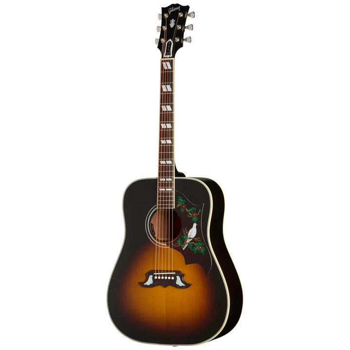 Gibson Dove Mahogany Acoustic Guitar - Satin Vintage Sunburst — front angle