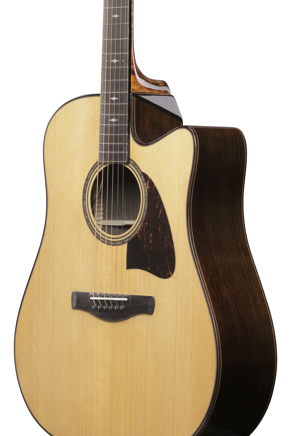 Ibanez AAD381CENT Advanced Acoustic Series Acoustic Guitar - Natural High Gloss — Three quarter front 2