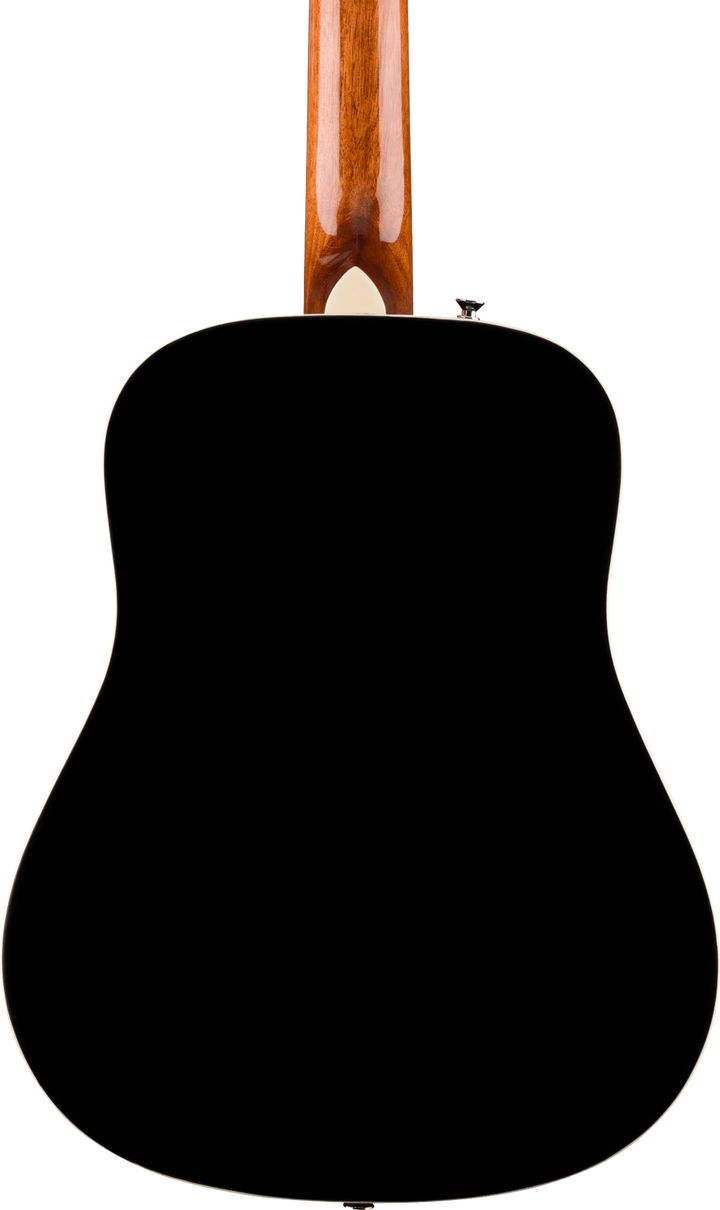 Fender California Standard Redondo Mini Acoustic Guitar - Black — three-quarter back view