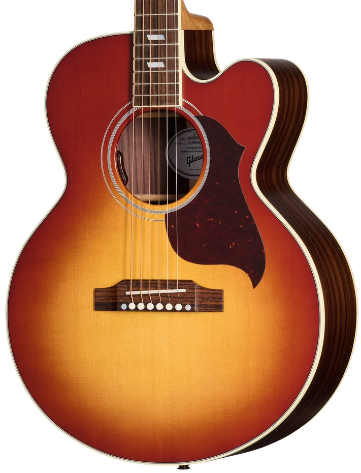 Gibson Parlor Rosewood EC Acoustic Electric Guitar - Rosewood Burst — three-quarter front view