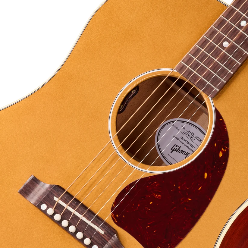 Gibson J-45 Standand Acoustic Electric Guitar - Gold Top — Detail 3