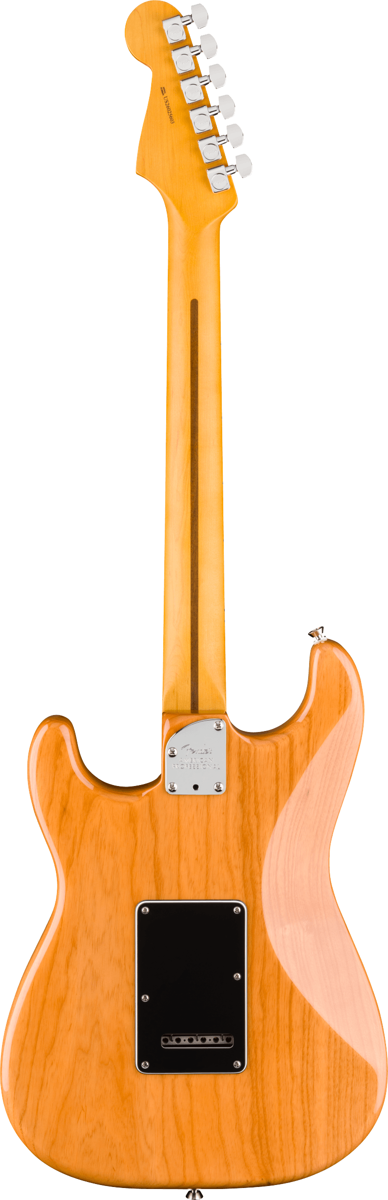 Fender American Professional Stratocaster Electric Guitar - Natural — back view