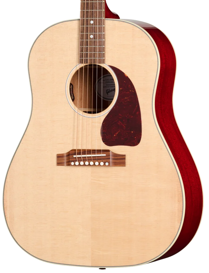 Gibson J-45 Standard Acoustic Guitar - Natural — three-quarter front view
