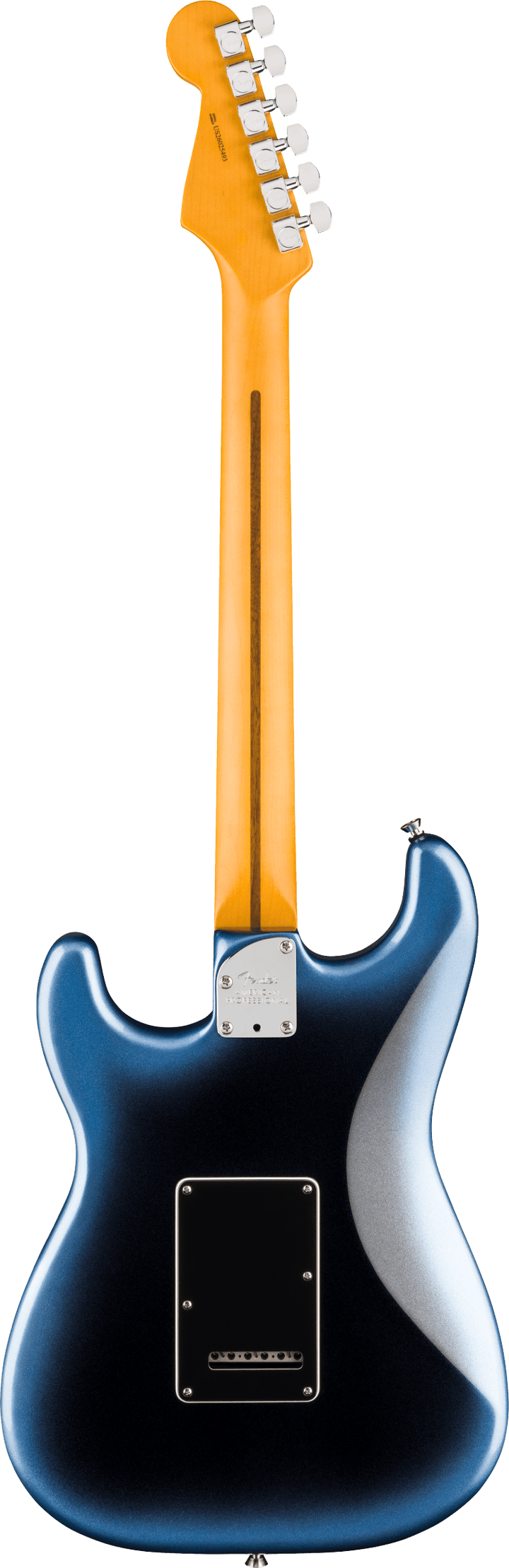 Fender American Professional Stratocaster HSS Electric Guitar - Dark Night — back view
