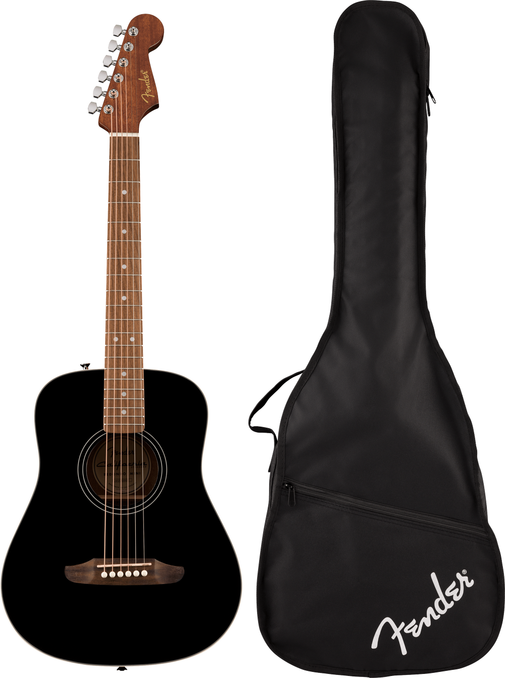 Fender California Standard Redondo Mini Acoustic Guitar - Black detail