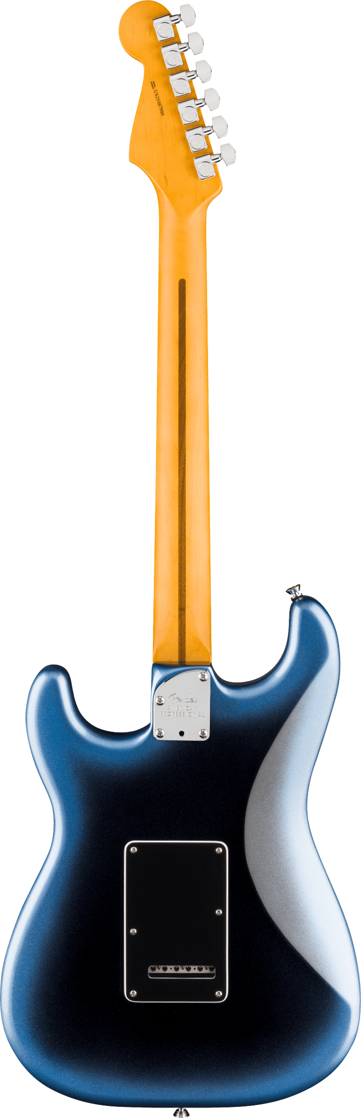 Fender American Professional Stratocaster Electric Guitar - Dark Night — back view