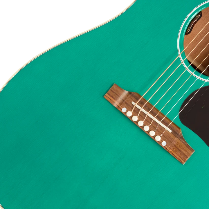 Gibson J-45 Standard Acoustic Electric Guitar - Translucent Teal — Detail 1