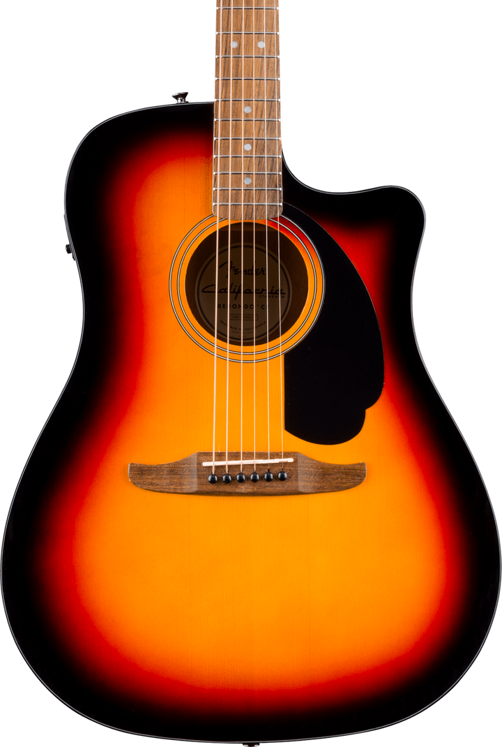 Fender California Standard Redondo CE Acoustic Electric Guitar - 3 Color Sunburst — three-quarter front view