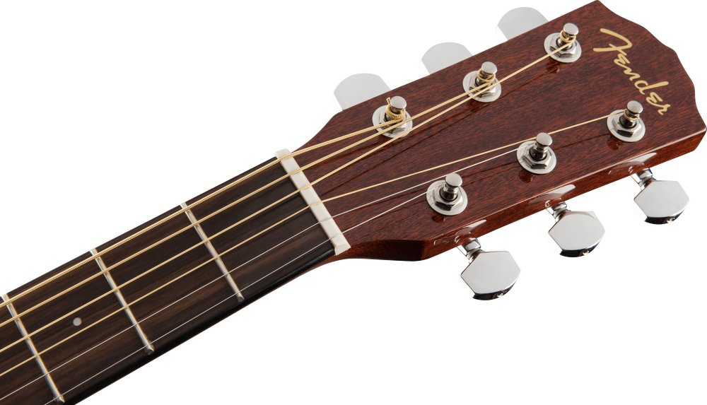 Fender CC-60S Concert Acoustic Guitar - Natural With Walnut Fretboard headstock