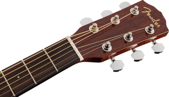 Fender CC-60S Concert Acoustic Guitar - Natural With Walnut Fretboard headstock