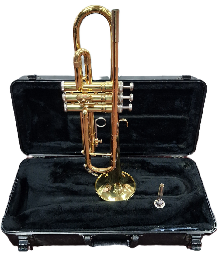Used King Model 600 Bb Trumpet - With Hardshell Case and Mouthpiece — front angle