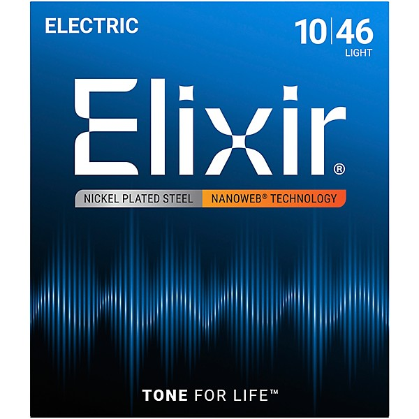Elixir 12052 Nanoweb 10-Pack Electric Guitar Strings - Light