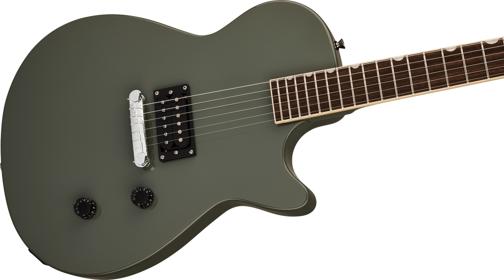 Gretsch Streamliner Jet Club 1 Pickup Electric Guitar - Olive Drab — Three quarter front 3